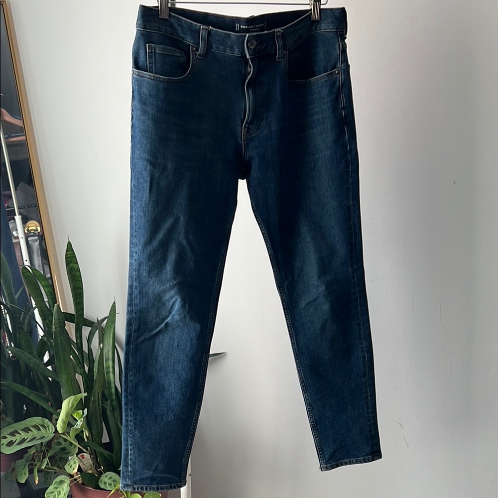 Everlane UNIFORM organic cotton dark wash Blue THE Skinny Jeans 32 x 30